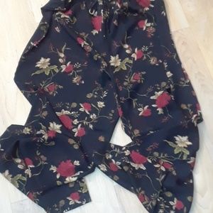 Ladies sheer Black, tan, maroon pants size L